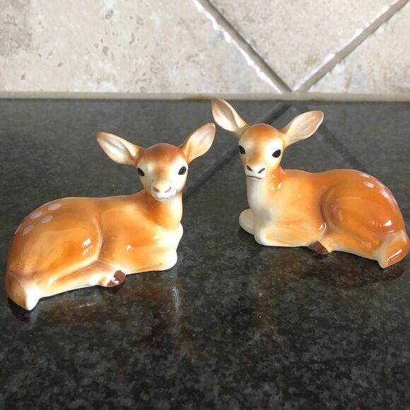 Vintage Spotted Deer Norcrest Salt & Pepper Shakers Set - Picture 1 of 5
